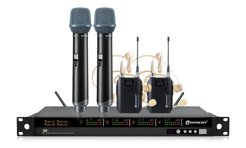 四通道宽频真分集无线演出麦克风系统