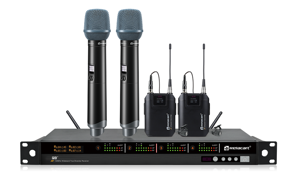 四通道宽频真分集无线演出麦克风系统