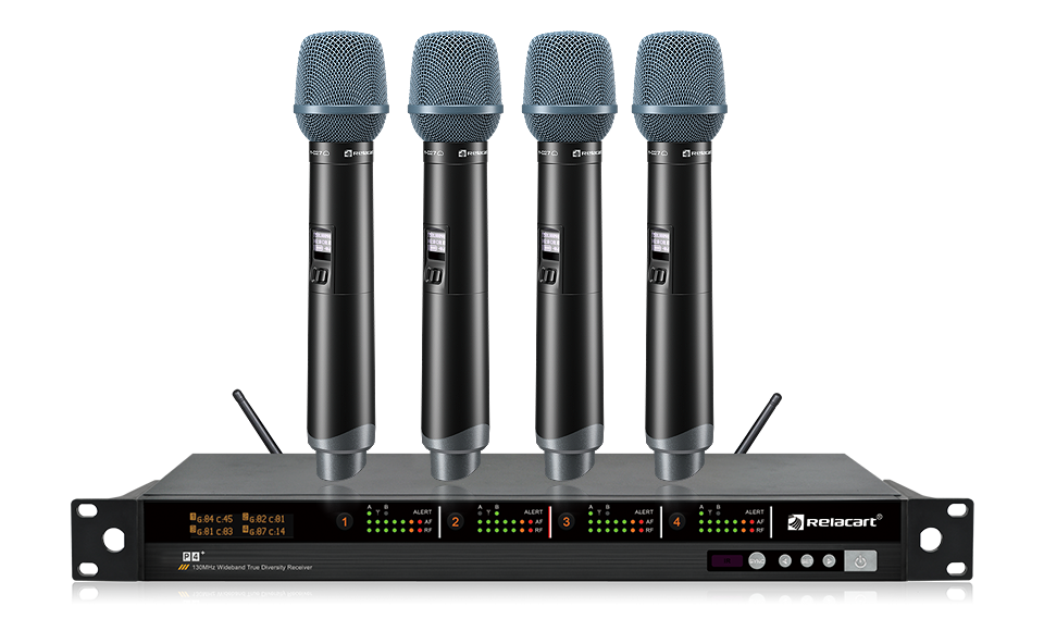 四通道宽频真分集无线演出麦克风系统