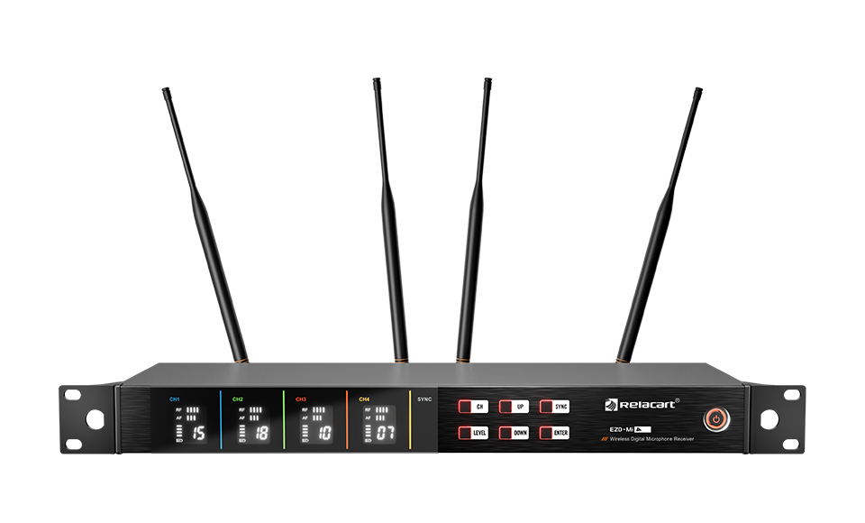 四通道真分集数字无线麦克风主机