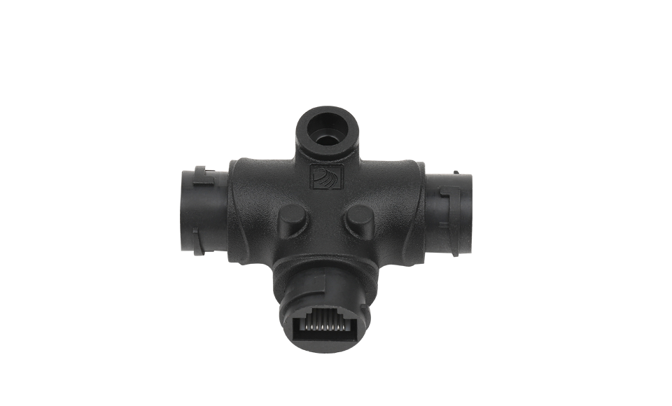 Tee connector (black/white)