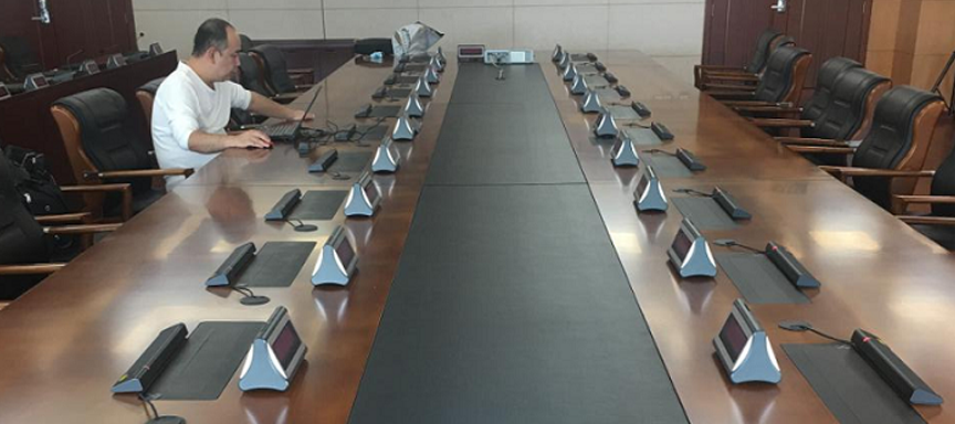 MAS-D 有线阵列式麦克风系统对经信局会议室进行设备升级